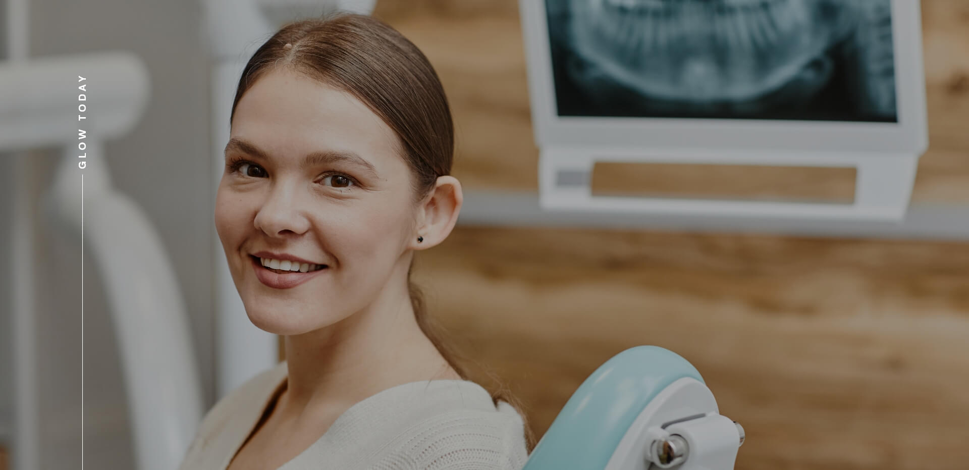 Smiling woman at dental